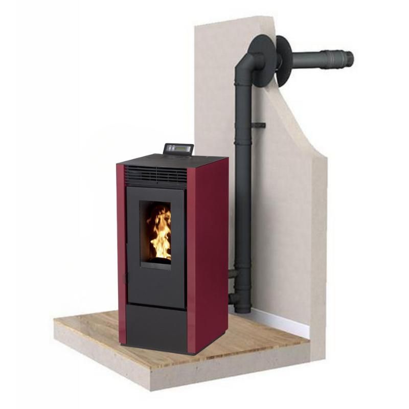 Poêle à granules étanche canalisable - INTERSTOVES Marina 14C 14 kW