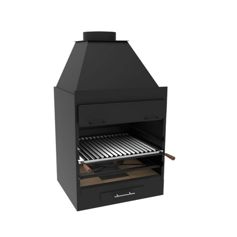 Barbecue à charbon et bois FM CALEFACCION BF-60 - Modèle robuste et performant