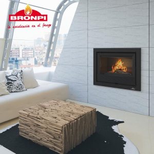 Insert à bois ventilé canalisable BRONPI Paris 55 9.5 kW