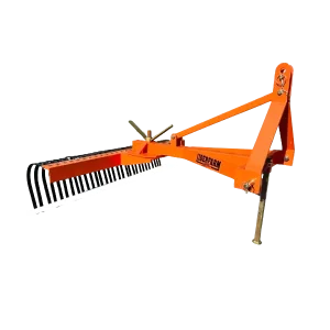 Râteau LIDERFARM 1,50 m attelage 3 points pour micro-tracteur