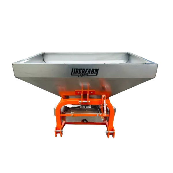 Épandeur d'engrais inox 600 L LIDERFARM pour micro-tracteur
