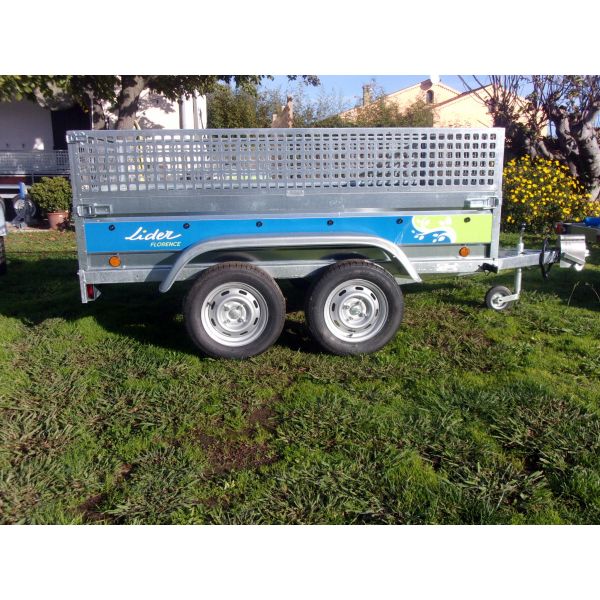 Remorque bagagère Florence double essieu - 500 / 750 kg