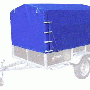 Bâche haute avec armature 80 cm pour remorque Lider 2,50 m - 258 x 141 cm