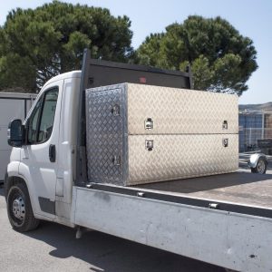 Coffre aluminium 1300 L - 4 ouvertures, 1880 x 700 x 1005 mm