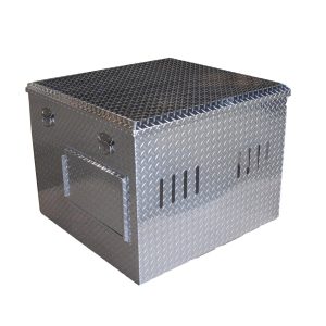 Caisse de transport 2 chiens en aluminium avec réservoir - 1000 x 930 x 760 mm