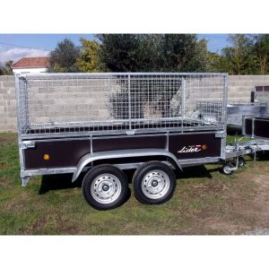 Remorque bagagère bois Lider double essieu - 251 x 133 cm, 500/750 kg