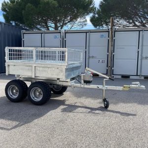 Remorque quad 2 essieux benne hydraulique manuelle - PTC 900 kg