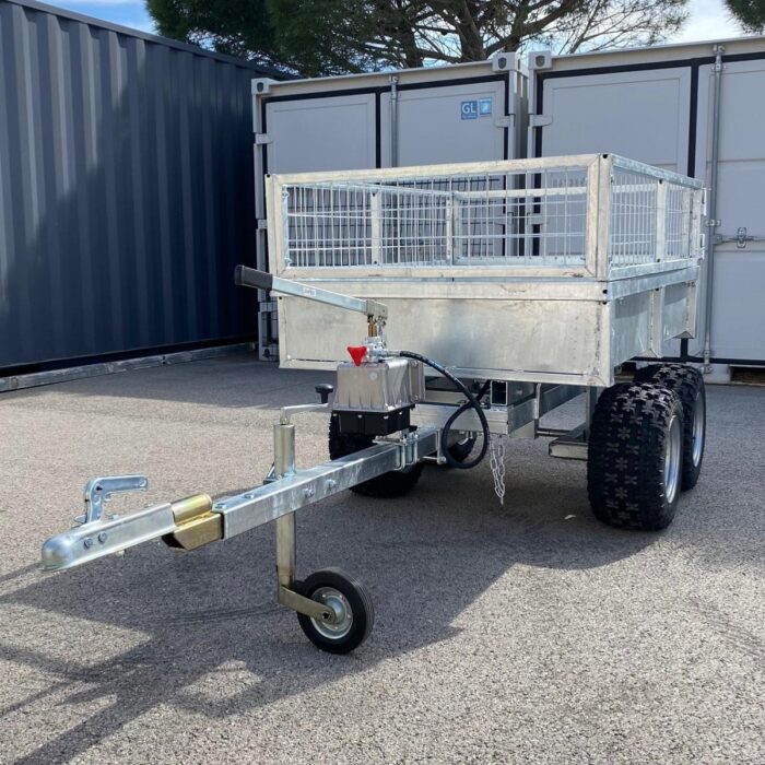 Remorque quad 2 essieux benne hydraulique manuelle - PTC 900 kg – Image 10