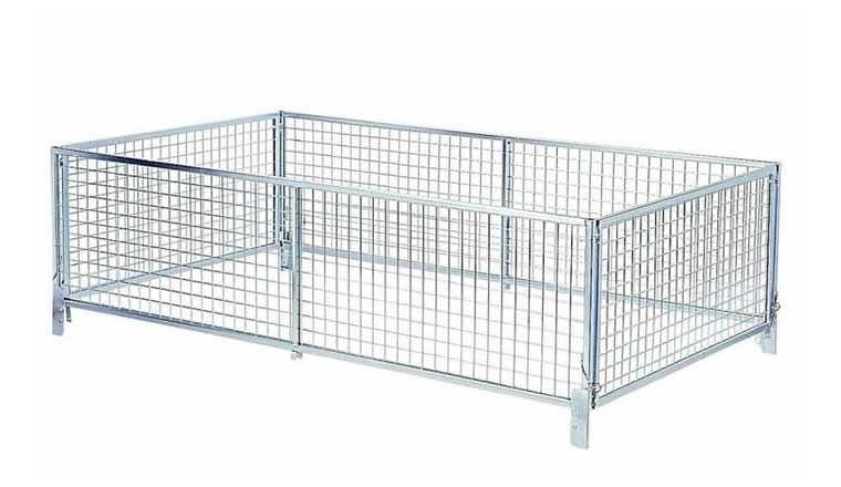 Rehausses grillagées galvanisées 70 cm pour remorque Lider Robust