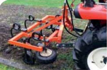 Cultivateur à dents ressorts pattes d'oie 120 Vert Service pour micro tracteur