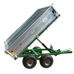 Remorque benne tracteur GEO RM25 - 2500 kg, double essieu