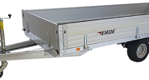 Remorque plateau professionnel ERDÉ Expert XRS 402F - ridelles alu 35 cm